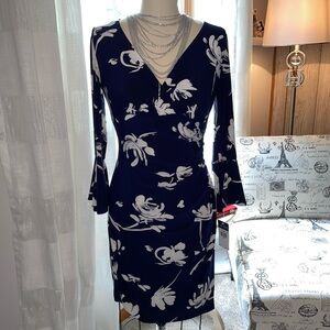 Lauren Floral Dress with Bell Sleeves NWT